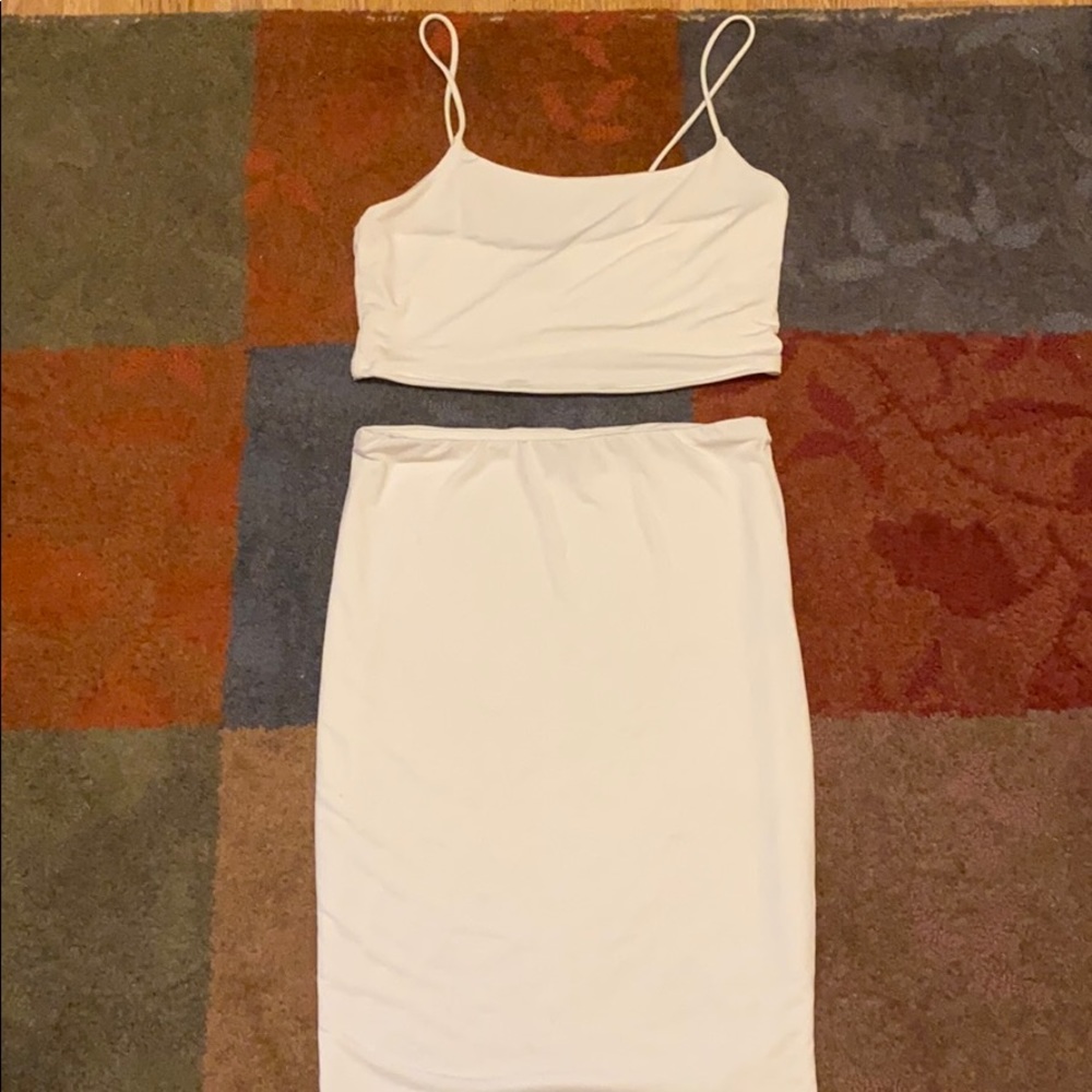 Fashion Nova white skirt set